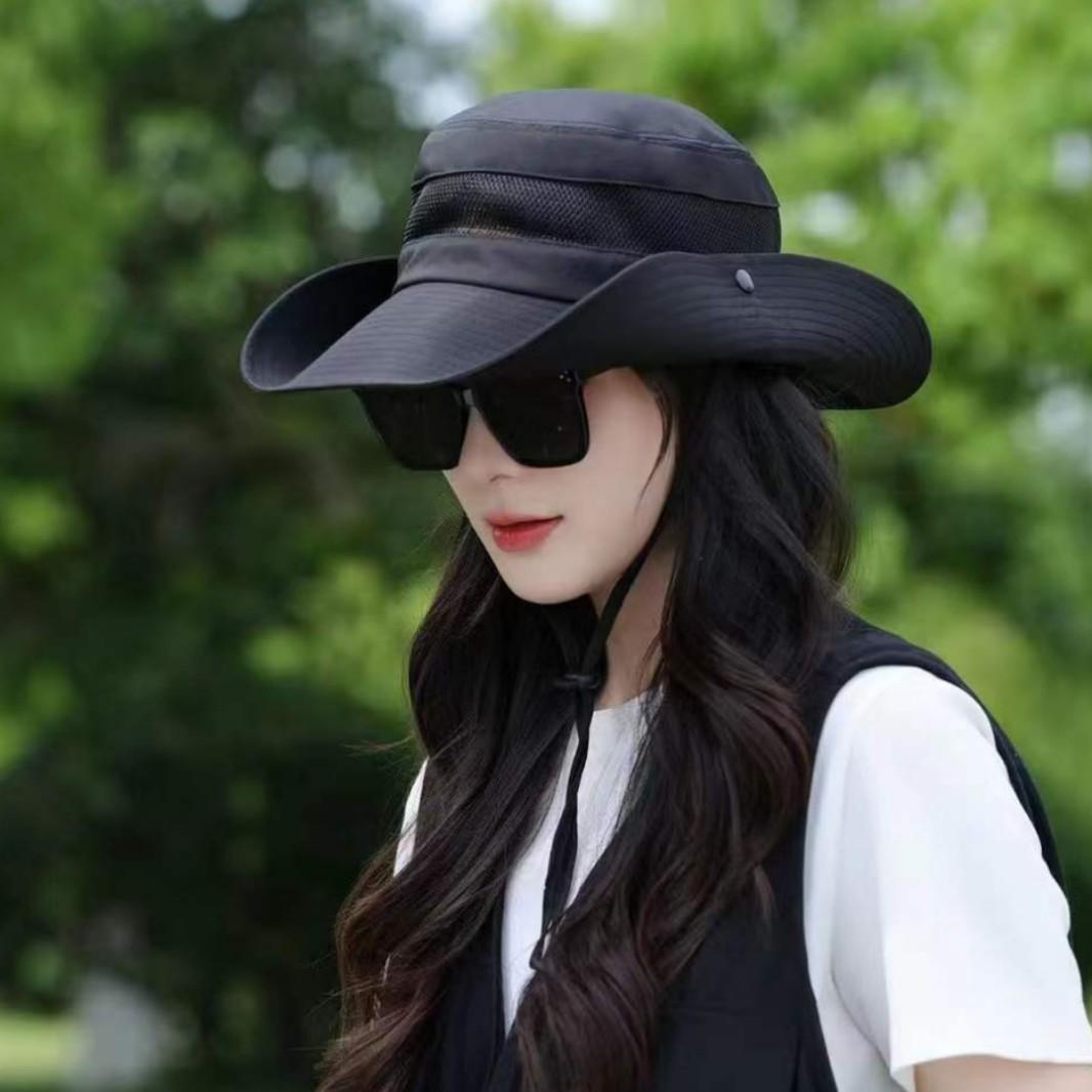 Outdoor sunscreen breathable outdoor visor female male summer climbing bucket hat cycling travel fishing hat