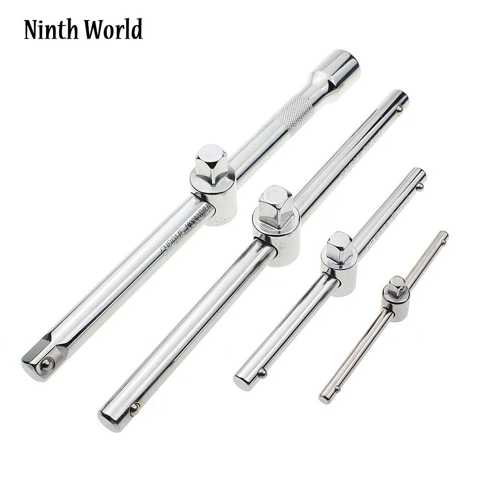 Multi-function 1/4" 3/8" 1/2" Drive Sliding T-bar 115-250mm HCS Socket Drive T-handle Breaker Bar