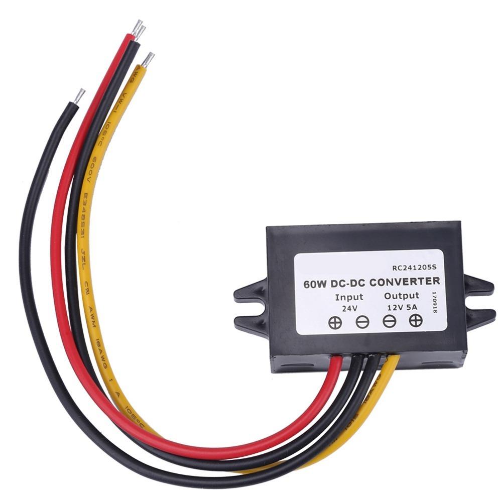 

DC24V To 12V DC-DC Step Down Converter Waterproof IP68 5A 60W Voltage Regulator Small High Power Step-Down Power Adapter RV золотий
