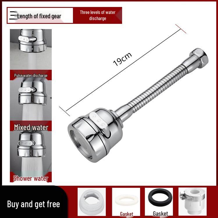 Universal Adjustable Anti-Splash Faucet Aerator Extension Tube