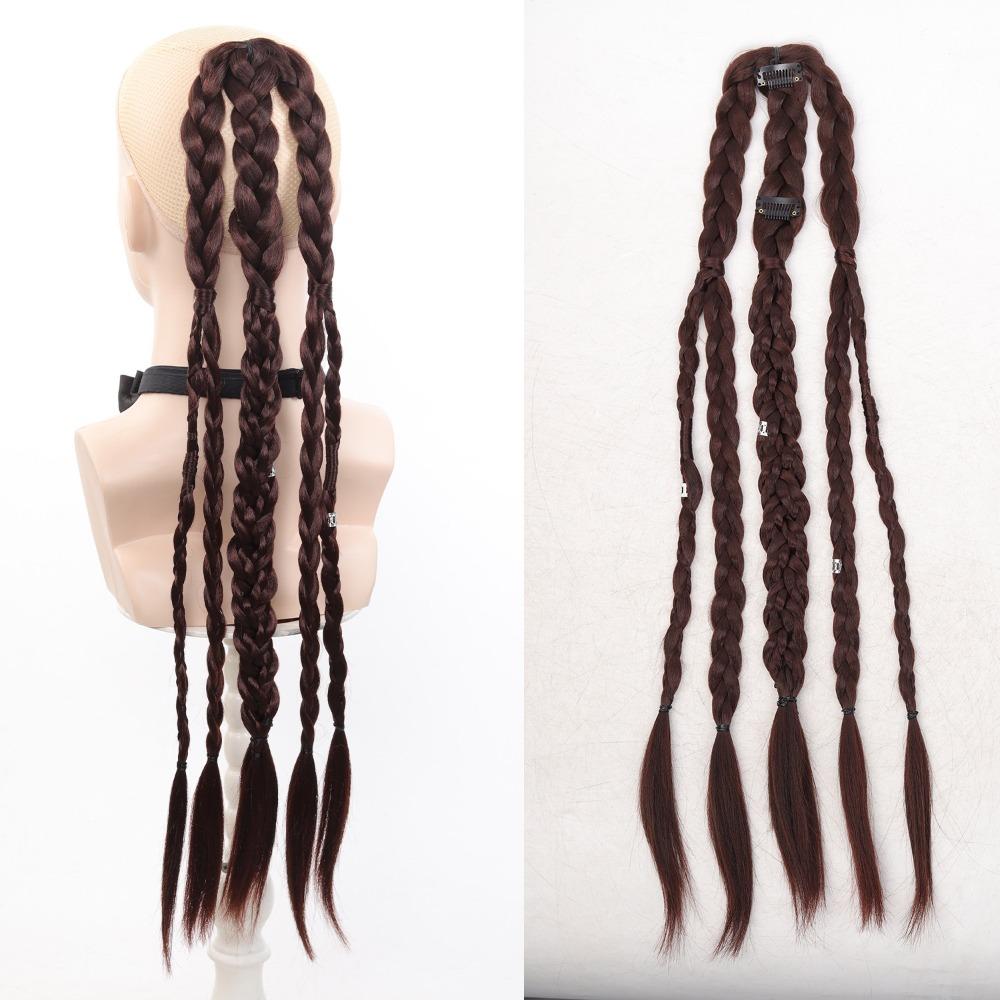 Long Viking Hair Extensions Clip In Handcrafted Braids Pony Tails  Renaissance Warrior Accessories