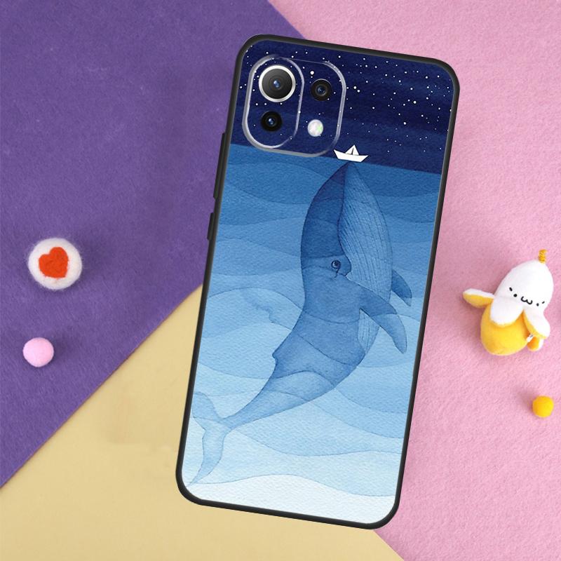 Cartoon Whale Case For Xiaomi 15 13 14 Ultra 14T 11T 12T 13T Pro POCO X7 Pro X3 X5 X6 F5 F6 M6 Pro Cover