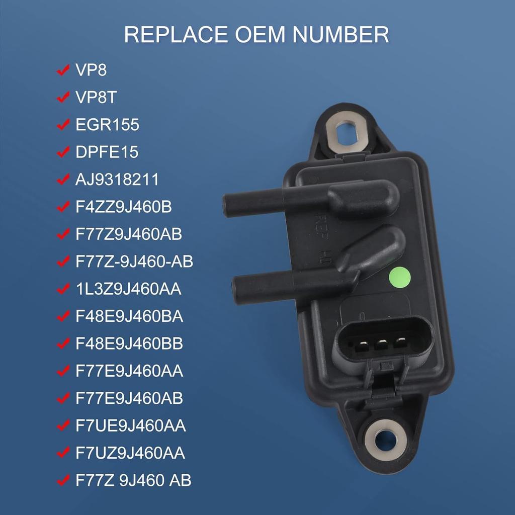 EGR Exhaust Gas Recirculation Pressure Feedback Sensor for Ford F-150 F-250 F-350 Ranger, Mercury Sable, Mazda B3000, Lincoln Town Car, F77Z9J460AB