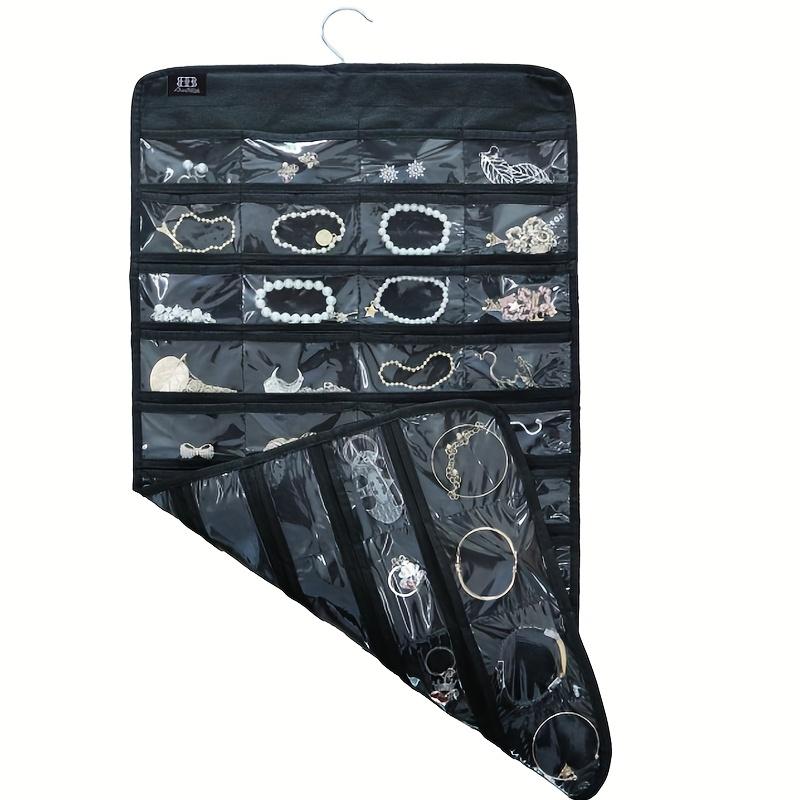 80/48 Pocket Jewelry Storage Roll, Double-sided Transparent Large-capacity Portable Pendant Bag Jewelry Organizer Storage Bag