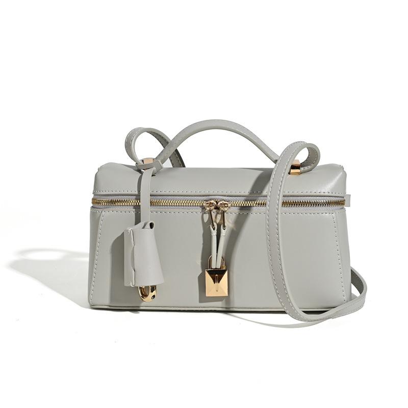 

2025 летняя сумка модная универсальная коровья кожа lp сумка для ланча нишевая высококлассная кожаная женская сумка сумка-мессенджер Small: length 20 * width 7 * height 10cm