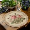 Artistic Oil Painting Style Coasters 4Pcs Nordic Wooden Coasters, Vintage Floral Heat Resistant Drink Mats, Non Proof Dining Table Protectors