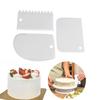 Kunststoff Kuchenschaber Set Backen Vereisung Glätter Werkzeuge für Creme Dekoration Teigschneider Gebäck Fondant Rand Muster Design