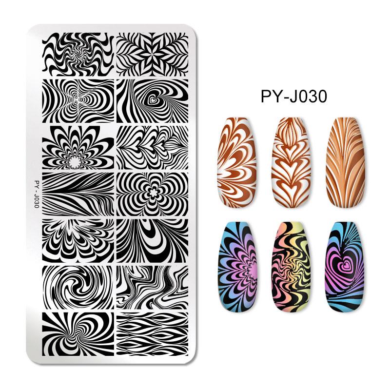 PICT YOU 12*6cm Nail Art Vorlagen Stempelplatte Design Blume Tier Glas Temperatur Spitze Stempelvorlagen Platten Bild