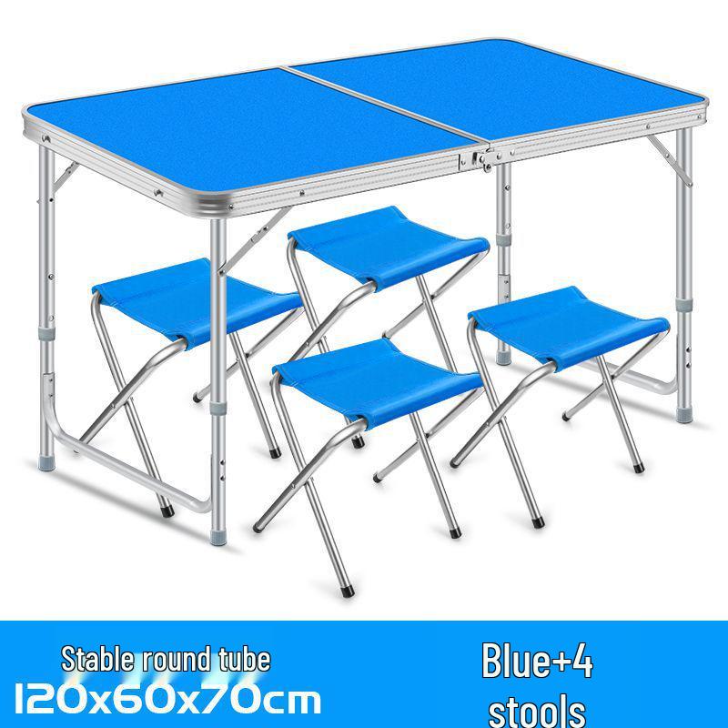 Portable Outdoor Folding Table & Chairs for Street Vendors and Camping