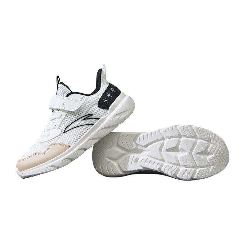 Anta Lightweight Durable Comfortable Breathable Low-Top Kids Running Shoes Men sneaker White Khaki A12435567-4
