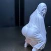 Shake Butt Ghost Statue, 3D Printed Electric Butt Dance Ghost Face Killer, Scream When You Like Fullness, Halloween Parody Gift