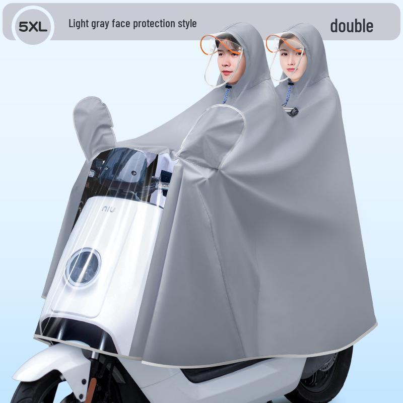 Unisex Electric Car Raincoat: Long, Full-Body, Extra Thick, Waterproof Poncho for Motorcycle Use