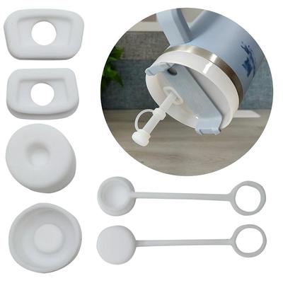 Wasserbecher-Auslaufschutz, 6 Stück, waschbare Silikon-Wasserflaschen-Strohhalm-Abdeckkappe, Auslaufstopper, staubdichtes Wasserflaschen-Zubehör