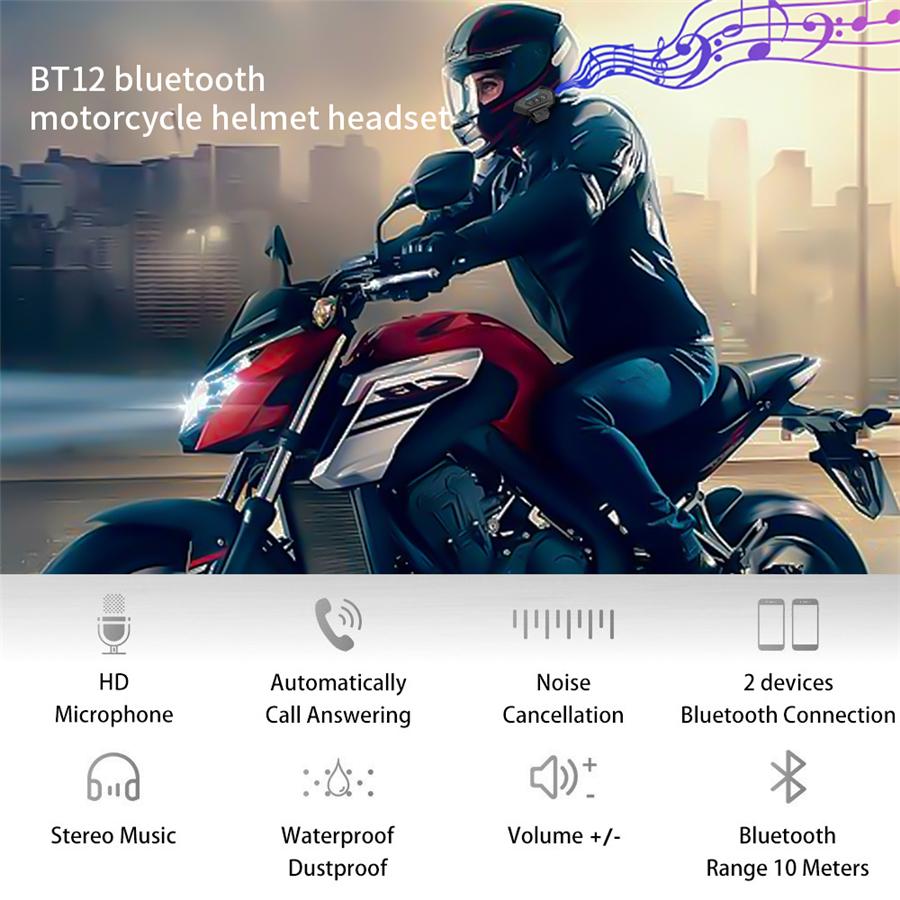Rechargeable Motorcycle Wireless Bluetooth Helmet Headset Headphone Speaker
