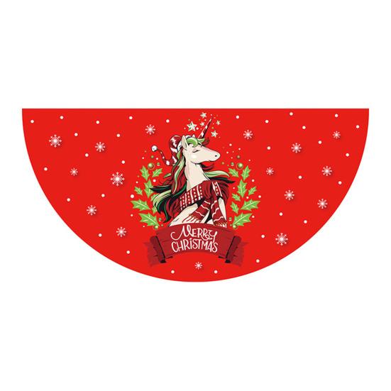 Christmas Banner Half Fan Banner Flag for Indoor Outdoor Holiday Party Decor Polyester Door Curtain for Living Room Wall Fireplace