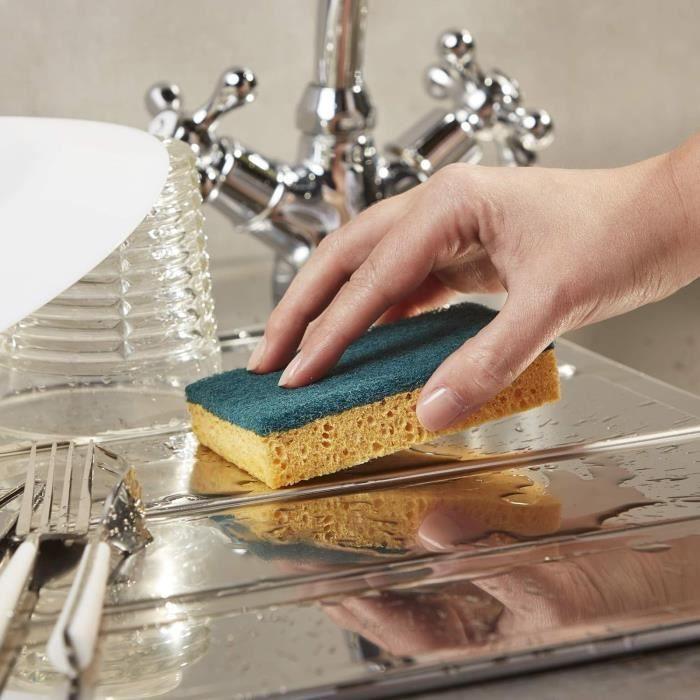 Spontex - gratte-eponge stop-graisse - 48 éponges grattantes vertes 16 paquets de 3