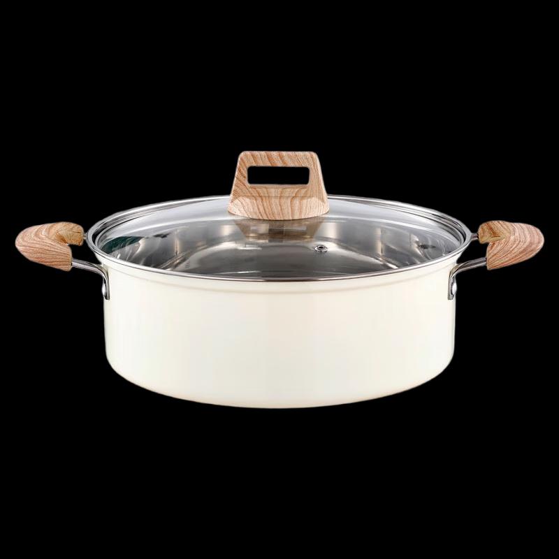 

Lilang 304 Stainless Steel Hot Pot with Wood Handle