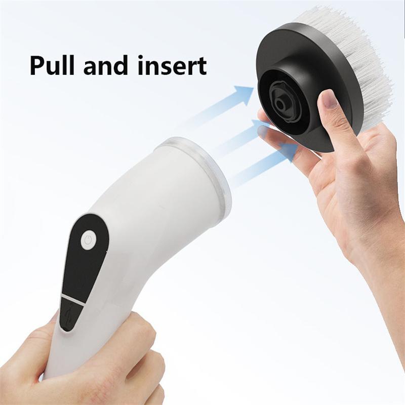 9 IN 1 Multi-functional Electric Cleaning Brush for Use In Kitchens/bathrooms/cars Handheld Powerful Cleaning Wonder Adjustable Length Cleaning Brush