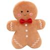 Gingerbread Man Pillow & Christmas Tree Cushion Set - Festive Holiday Decoration Gift for Kids