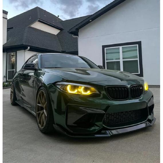 Lemon Yellow Angel Eyes Fit For BMW M2 2 series DRL multicolor LED F22 F23 F87 LCI daytime running light 63117494851 63117494852
