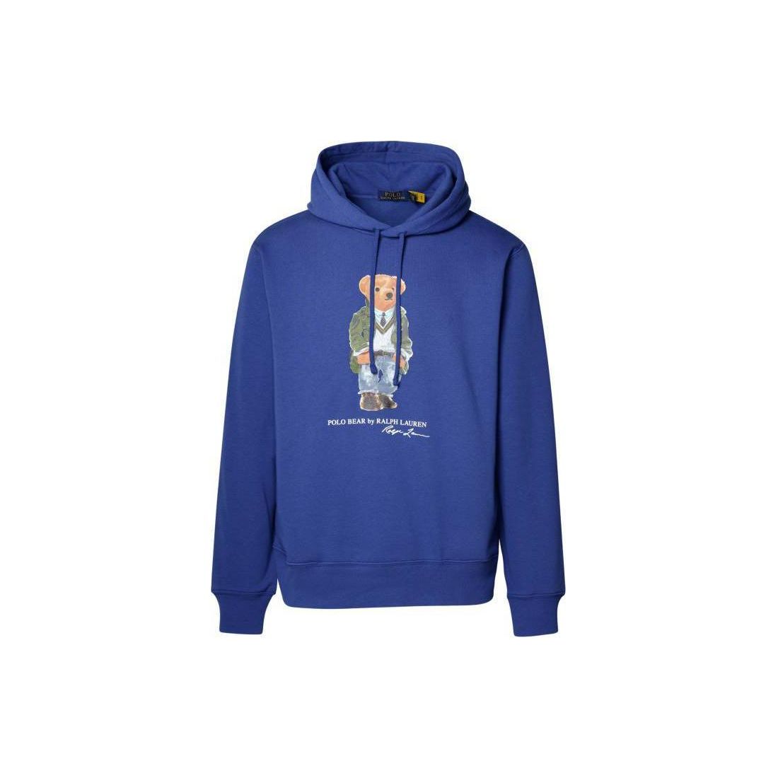 Polo Ralph Lauren Свитшот с капюшоном и длинным рукавом с принтом буквы Polo Bear Мужской свитшот Синий 710853309-033 S