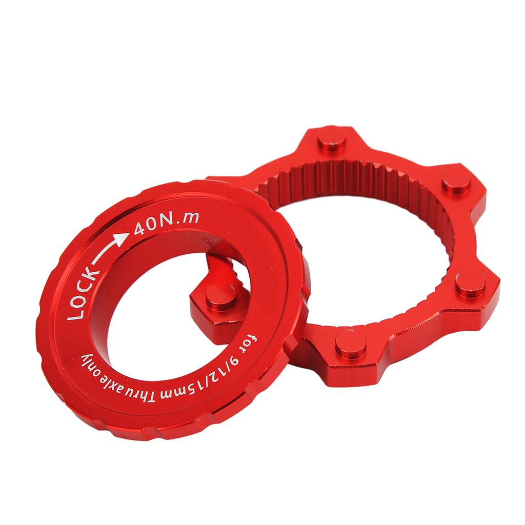 CANSUCC Bike Hub Disc Brake Center Lock Adapter Aluminum Alloy Center Lock Disc to 6 Pin Disc Adapter Red