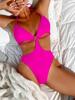 Women's Swimsuit Colorblock Bikini One Piece Sexy Beach Swimsuit Women