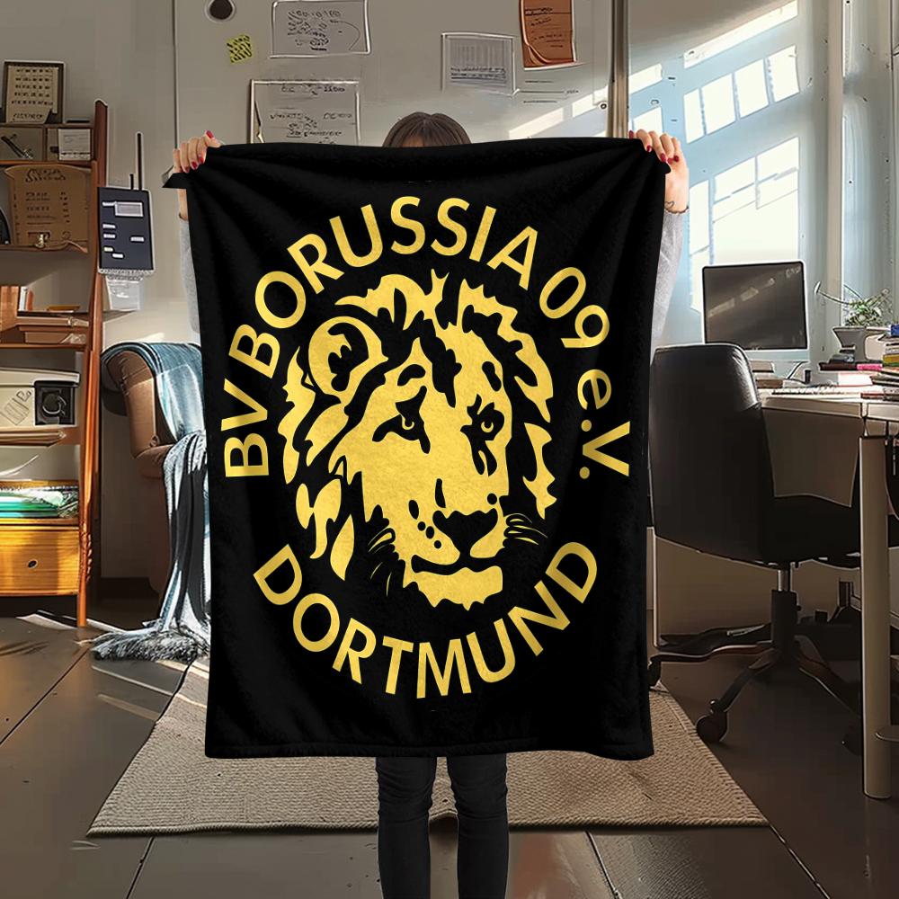 1 Manta de Franela con Estampado del BVB, Alta Calidad para Todas las Estaciones, Decoración del Hogar, Calidez y Comodidad, Perfecta para Regalos de Navidad