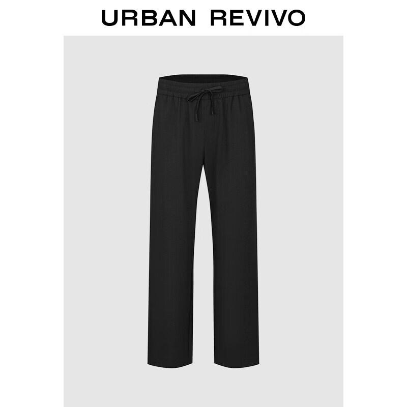 

UR2026 Men s Elastic Waist Drawstring Straight-Leg Pants 34