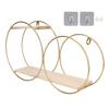 Wall Hanging Storage Shelf Metal Round Decorative Wall Mount Floating Organizer for Bathroom
