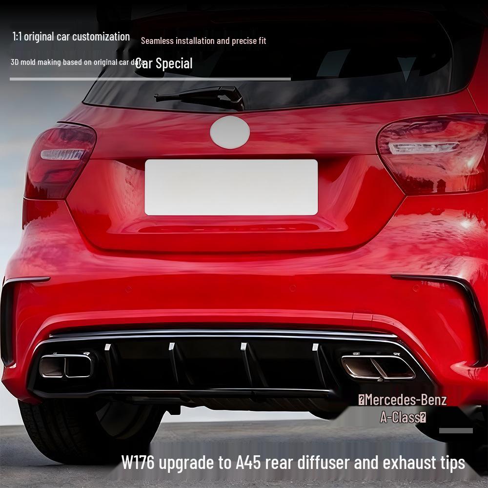 Mercedes-Benz A-Class W176 (13-18) A45 Rear Diffuser Tailpipes Upgrade with Quality Assurance