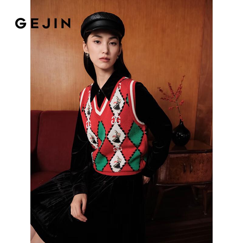 

Женский вязаный жилет с V-образным вырезом Gejin M