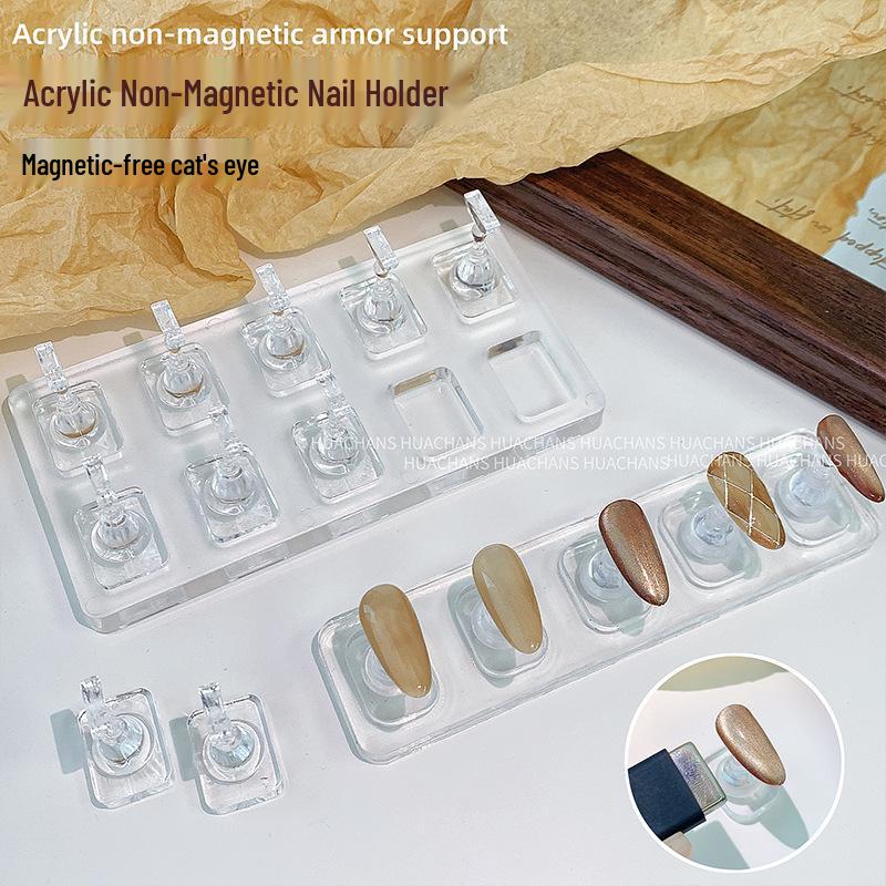 Transparent Chess Piece Acrylic Nail Art Practice Stand (Magnetic-Free)