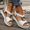 Sandale cu platformă pentru femei 2026 Vară Imprimeu șarpe Sandale cu platformă Sandale gladiator Femei Confort Casual Tocuri medii-înalte Sandale