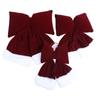 Soft Christmas Tree Bowknot Wine Red Bowknot Hanging Ornament  Home Decoration