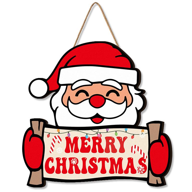 Home Wall Decoration Christmas Wall Decoration Wall Hanging Cartoon Snowman Children's Room Atmosphere Door Hanging Sign Hanging