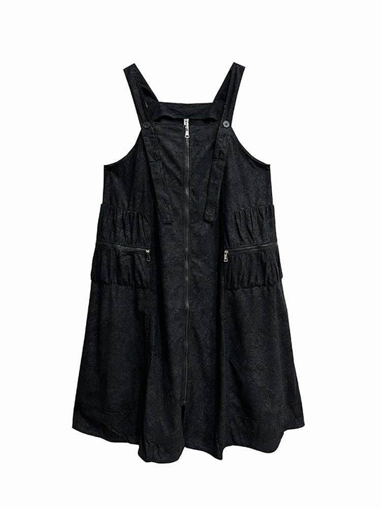 Платья без рукавов с квадратным воротником и бретельками XITAO HQQ2381 One Size чёрный — фото 7