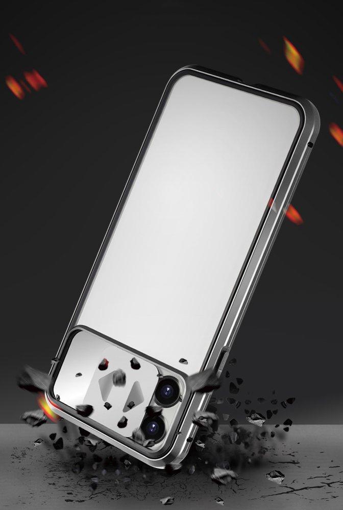 Wozinsky 360° Magnetic Cam Slider Case with Screen Glass & Camera Protection for Huawei P40 - Black