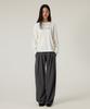 Beoteunseoul [Women'S] Double Pintuck Relaxed Stretch Wide Slacks Pants (3 Colors)