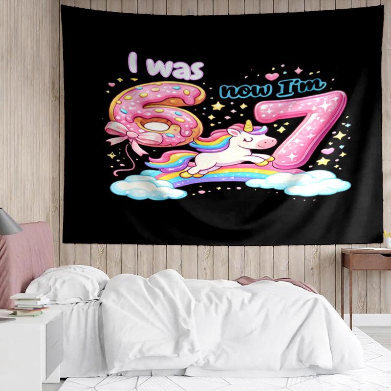 Energy Number 67 Design Tapestry Accessories Playroom Tapestry, for Bedroom,Livingroom, Dormitory Room Wall Decor Fan Birthday Gifts