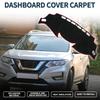 TUCKBOLD Compatible with Nissan X-TRAIL T32 Dashboard Mat/Dashboard Cover, Foldable Center Console Dashboard Mat, Black/Red with Stickers, 1 Set