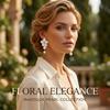 New Trend Exquisite White Flower Earrings For Women Bohemian Imitation Pearl Floral Earrings Female Beach Party Vacation Jewelry