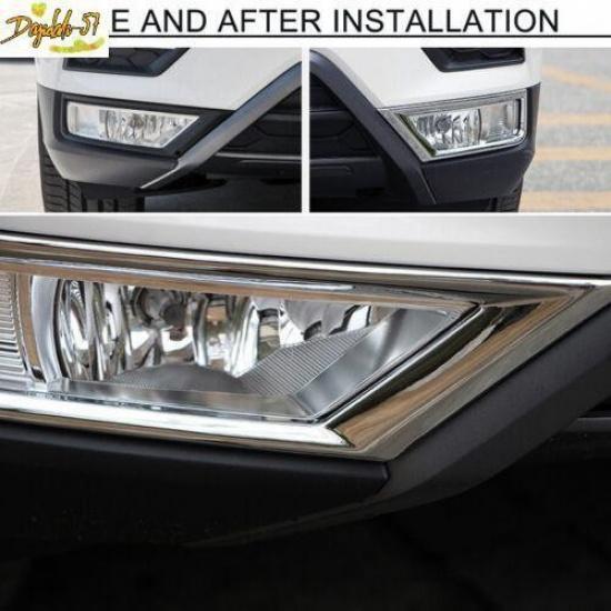 For Volkswagen Tiguan 2017- Chrome Bottom Front Fog Light Cover Trim Decor