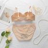 Girls' Underwear Set Embroidered Butterfly with Steel Rim Underwear, Anti Slip Fashion Women's Sexy Bra