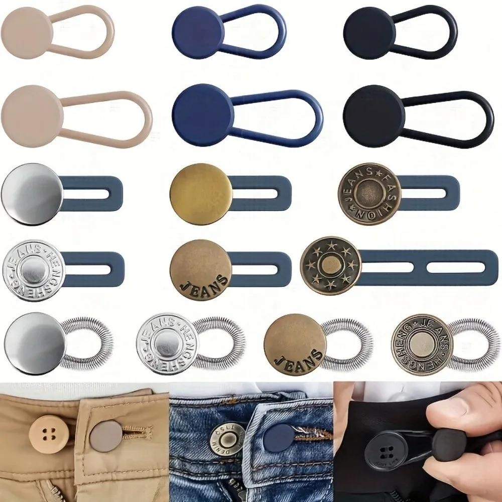 12/16/24/26 Pcs Button Style Button Extenders Strong Elasticity Easy Install Waist Extender Buttons Metal No Sew Extensions
