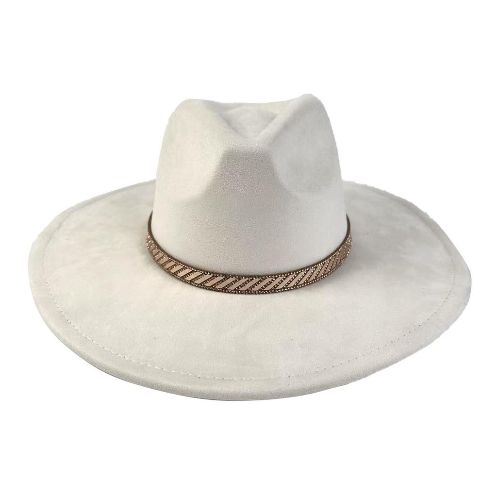 European And American Style Western Cowboy Hat Men And Women Suede Knight Top Hat Sunshade Sunscreen Jazz Hat
