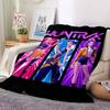 1Pc Huntrx Future Fashion Icons Flannel Blanket, Soft And Comfortable, Casual Warm, Camping Travel, Christmas, Halloween Xmas Gift El115