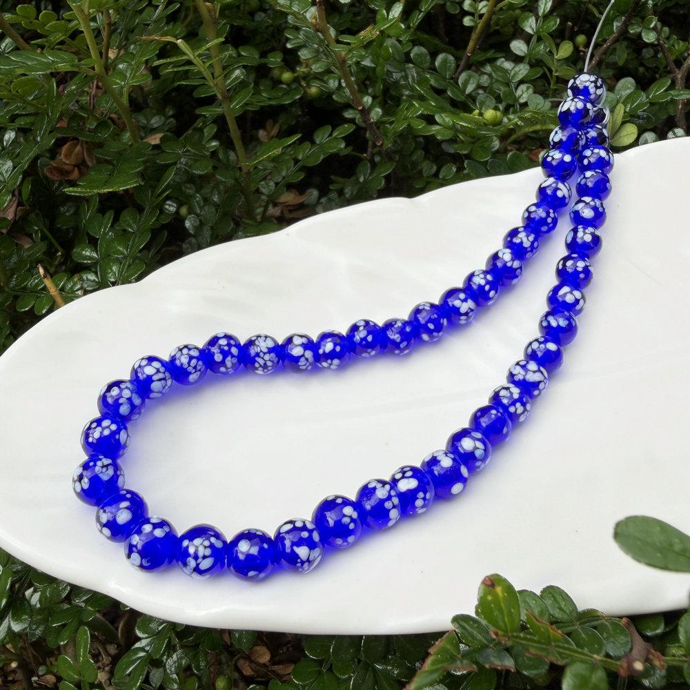 Colorful Thousand Flower Speckled Glass Beads for Handmade DIY Crafts