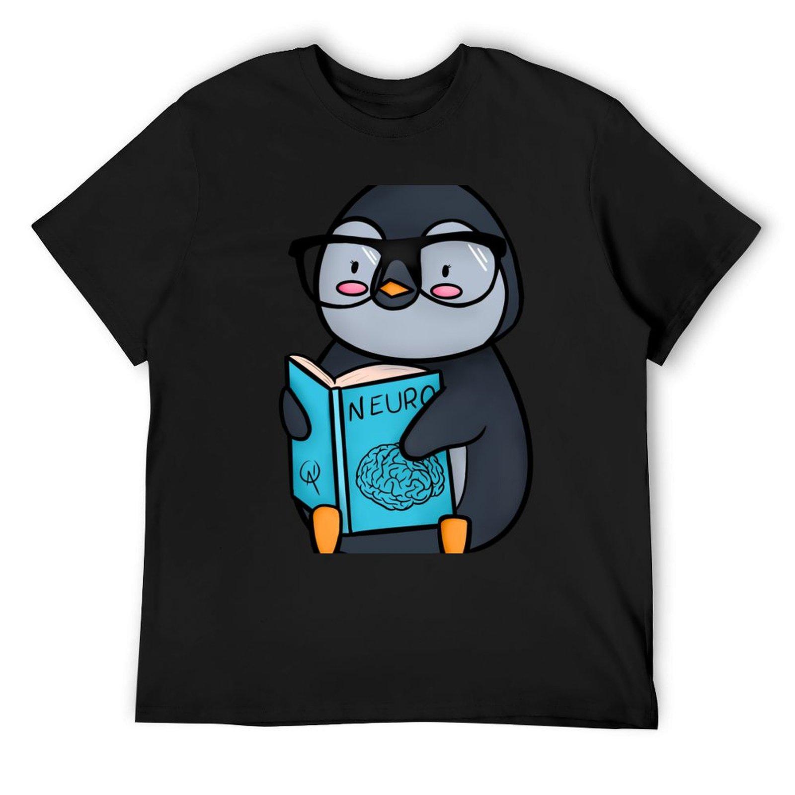 

Smart penguin T-Shirt quick-drying anime stuff anime t shirts vintage t shirt men 4XL