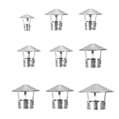 Round Chimney Cap Stainless Steel Chimney Cover Ventilated Round Roof Rain Cap Vent Cover Stove Pipe Chimney Cap